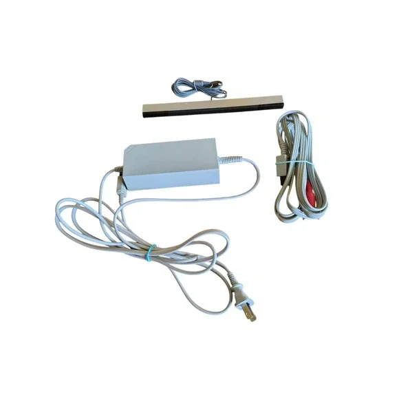 Genuine OEM Original Nintendo Wii Power Cord, AV Cable, Sensor bar- TESTED