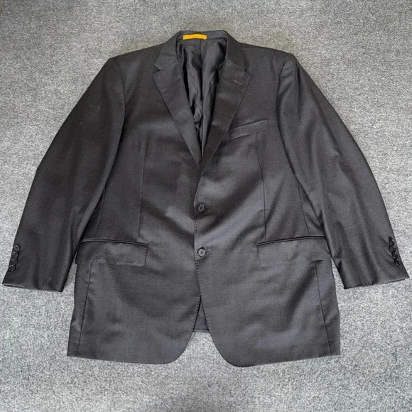 Hickey Freeman Loro Piana Tasmanian‎ Super 150's Blazer Mens 46R Gray Wool Coat