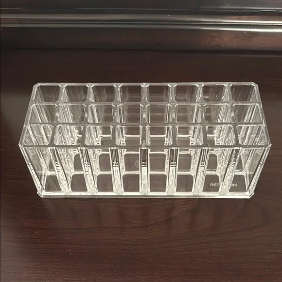Clear Acrylic Lip Gloss Organizer by Alegory- 24 Spaces for Lipstick Products