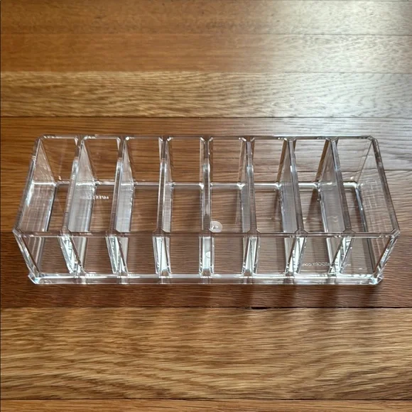 Clear Acrylic Makeup Compacts Organizer by Alegory- 8 Space Cosmetic Storage