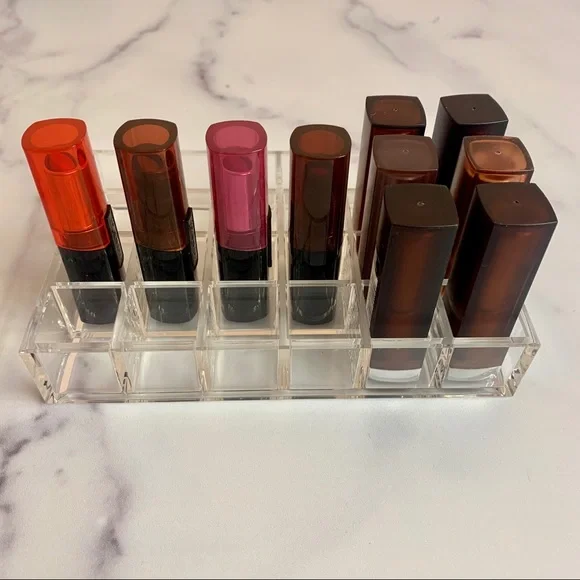 Clear Acrylic Lipstick Holder Makeup Organization Storage