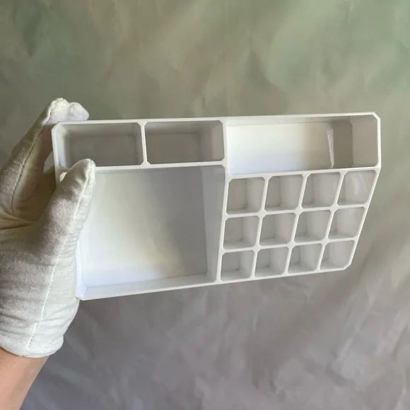 White Acrylic Cosmetic Organizer