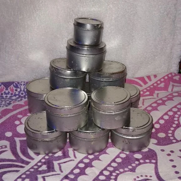 12 Cosmetic Ointment Salve Lotion Powder Jars Tins Containers NEW