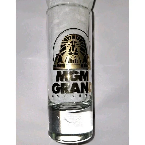 Vintage MGM Grand Hotel & Casino Las Vegas Tall Shooter Shot Glass Barware