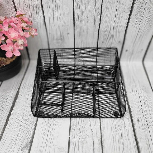 Black Mesh Desk Organizer