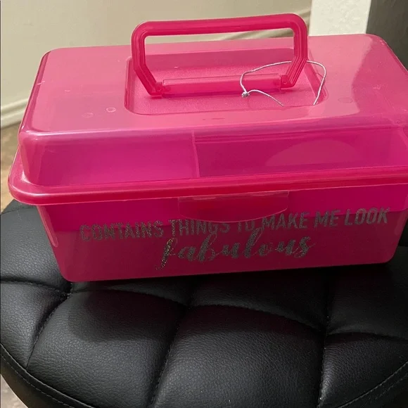 Pink Storage Box with Handle