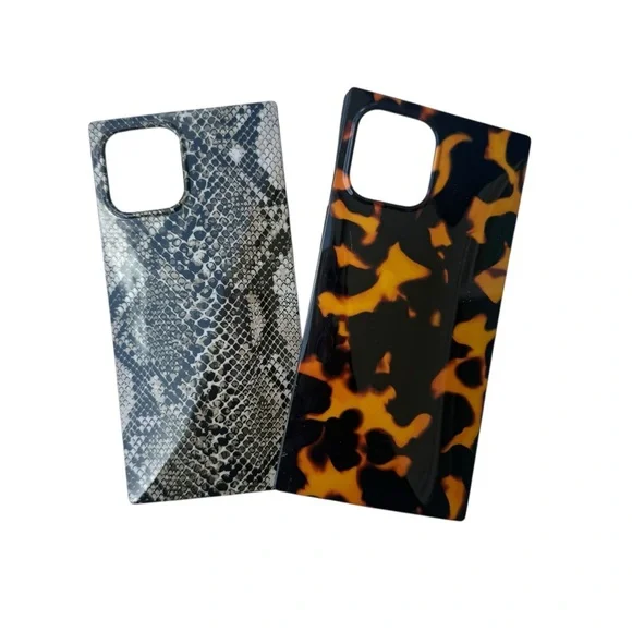 Flaunt IPhone 12‎ Pro max Gray & Brown Covers with Stylish Design 2pc bundle