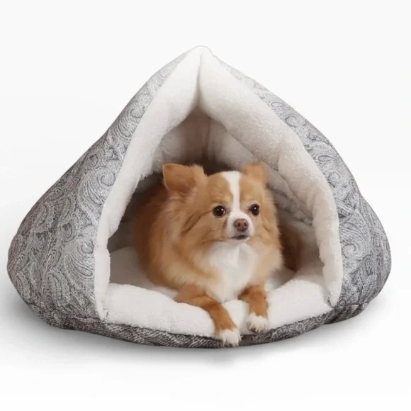 K&H Self Warming Fleece Plush Pet Bed for Cats or Small Dogs Grey