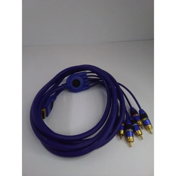 Monster GameLink 400 Component Video AV Cable Blue for Playstation 2 or 3 Used