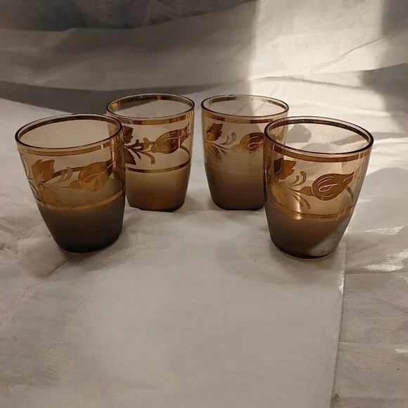 Vintage Bohemian Brown Shot Glasses