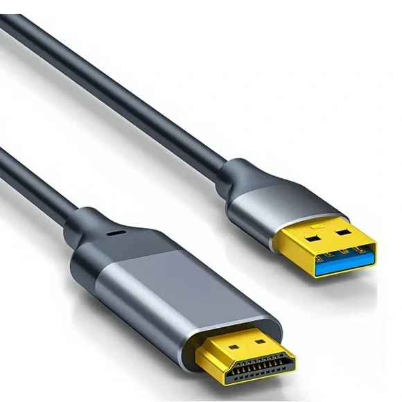 USB to HDMI Cable, Built-in Drivers, 6.6FT USB 3.0 to HDMI Male Cable HD 1080P