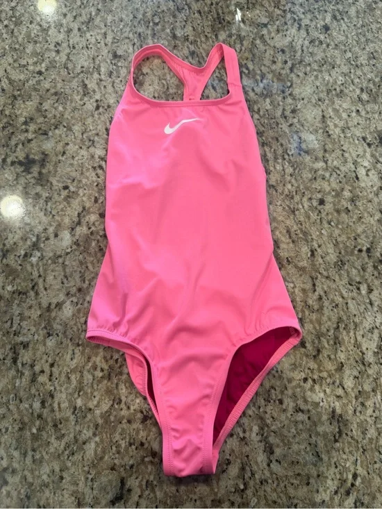 Nike Girls Hot Pink Racerback One-Piece Swim Suit