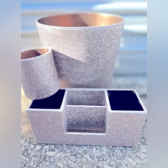 Sparkle - Glittery desk set // vanity set