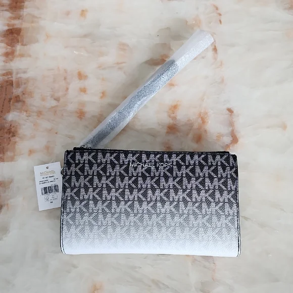 MICHAEL KORS Jet Set Large Ombré Signature Logo Wristlet Wallet