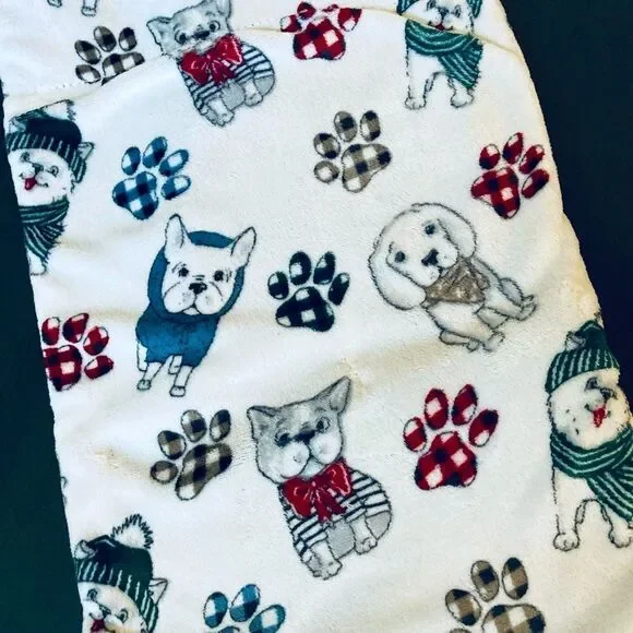 NWT Plush Sherpa Plaid Sweater Dog Pet Throw Blanket