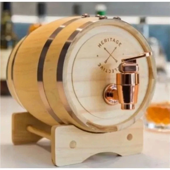 Mini Wood Whiskey Barrel Keg Whisky Cask 27 fl oz Alcohol Dispenser BAR BOURBO