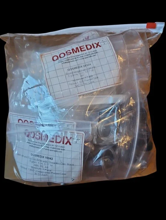 160+pc Qosmedix Cosmetic Sample Supplies Lot - New & Some Sealed