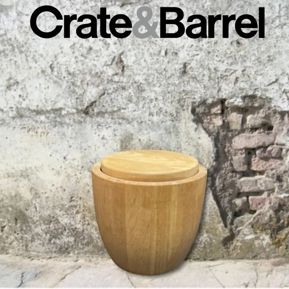 Crate & Barrel Wooden Ice Bucket