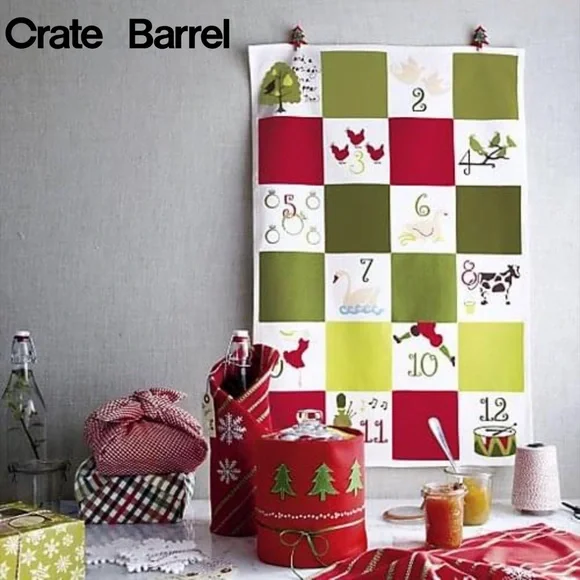 Crate & Barrel 12 Days Dish Towel