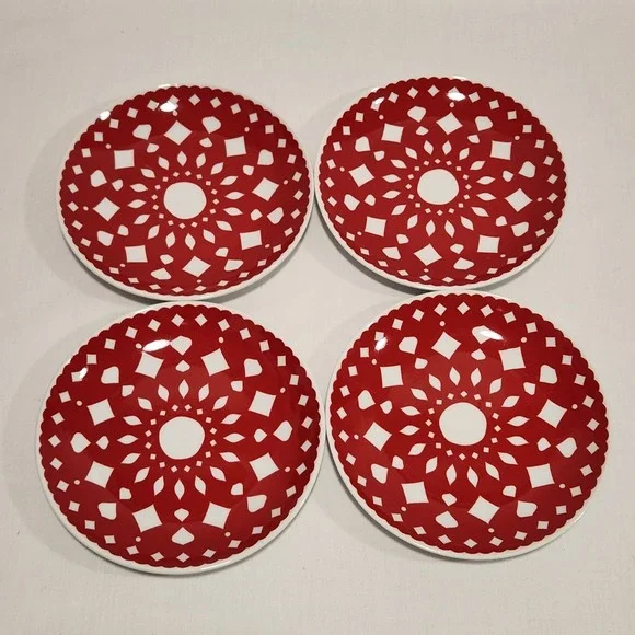 Set 4‎ Crate & Barrel Dessert Plates 6.5
