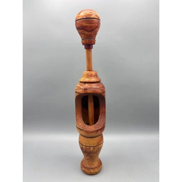 Vintage Hand Carved Wooden Corkscrew Wine Opener Wine Bottle Opener‎ Tool