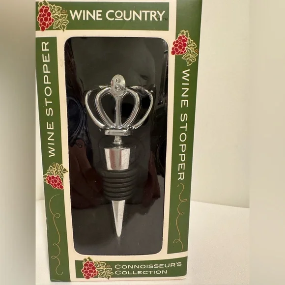 Vintage Wine Country Wine Stopper. (NWT).