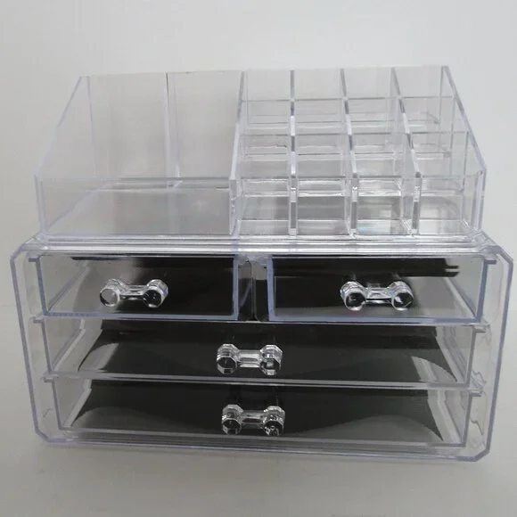 clear acrylic cosmetic storage organizer
