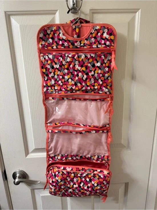 Vera Bradley Hanging Multi-Pocket Organizer in Coral Confetti
