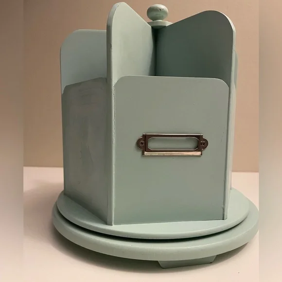 Wooden Rotating Organizer in Light Green