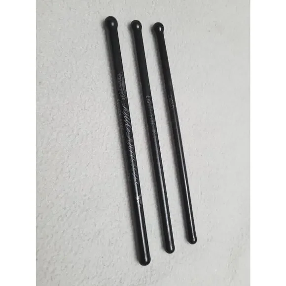 Lot 3 Hand Blown Glass Black Swizzle Sticks Stirrers Barware Liquor Bertolotti