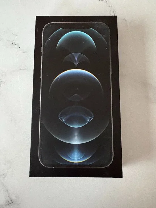 Empty Box for Apple iPhone 12 Pro Max, Silver 128GB BOX (No Phone)