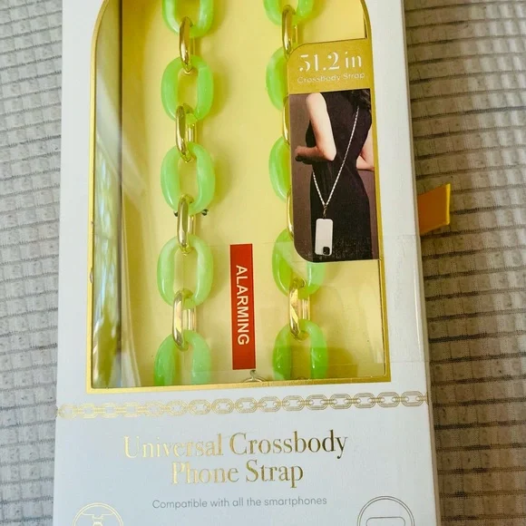 Universal Crossbody Phone Strap Chain Green 51.2 inches Snap and go New in Box