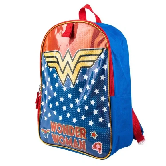 Wonder‎ Woman Kids Blue/Red Single Compartment Backpack