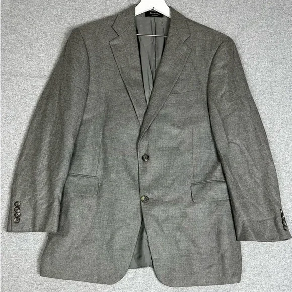 Loro Piana Italy Nordstrom Blazer Mens 42R Gray Two Button 100% Cashmere