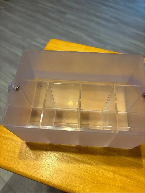 Clear Acrylic 4-Compartment Storage Organizer and light lavender