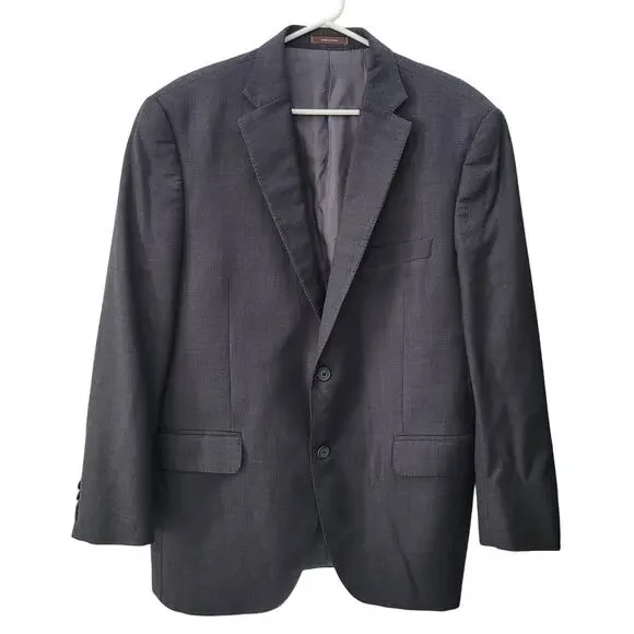 Peter Millar Size 41R Wool Sports Jacket Charcoal Blazer Tailored‎ Classic Fit
