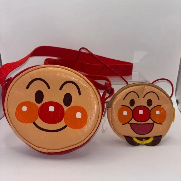 Anpanman Kids Crossbody Bag and Coin Pouch Set Ito Industries Made in Japan‎ Red