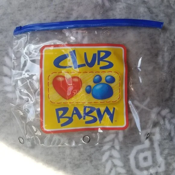 Build A Bear Workshop Pencil Pouch Accessory Club BABW Logo Clear