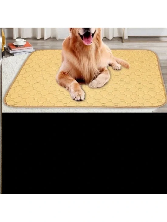 New Pet Mat for Dogs - Yellow Plush Comfort Pad small size dog new