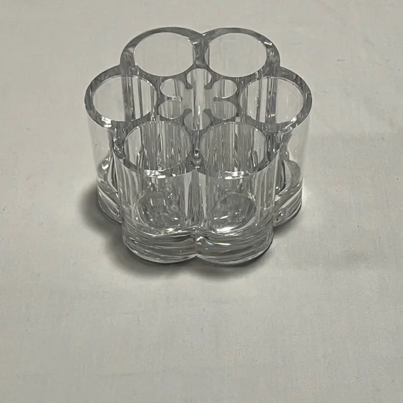 Clear Acrylic Flower-shaped Cosmetic Organizer EUC