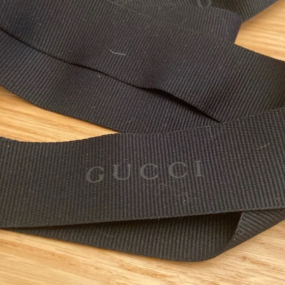 GUCCI black 80x1” long ribbon