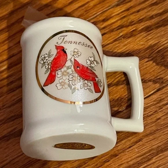 NWOT - Scotty Mica Chokin 24K Gold Accent TENNESSEE Cardinal Ceramic Mini Mug