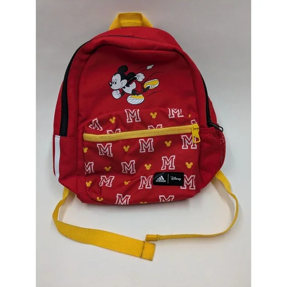Adidas x Disney Mickey Mouse Backpack Red Yellow‎ Kids School Travel Bag