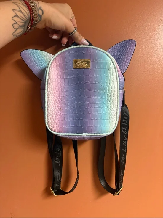 Betsy Johnson Pastel Unicorn Ear Mini Backpack - Multicolor
