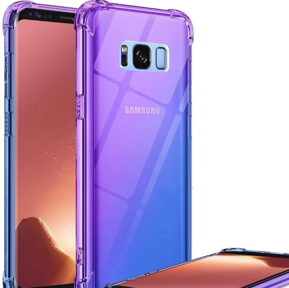 KIOMY Purple/Blue Silicon Phone Cover for Samsung Galaxy S8 Plus