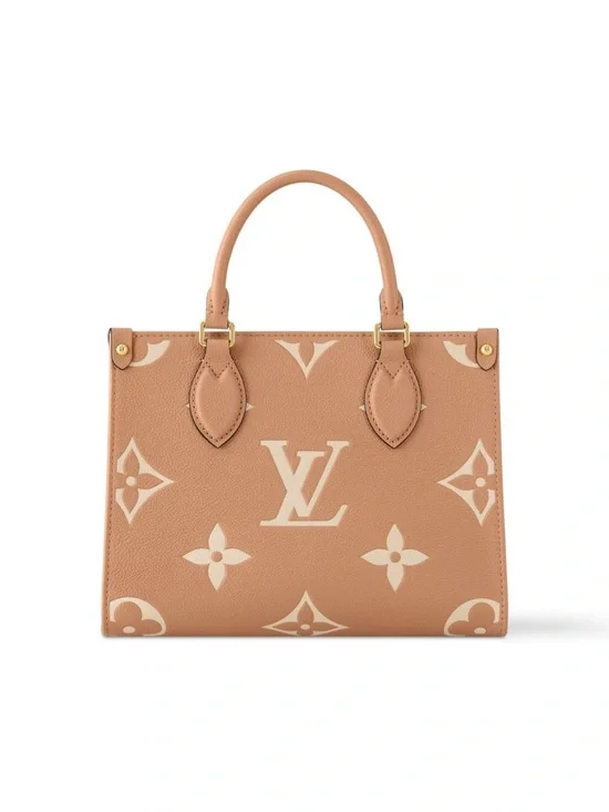 NEW Louis Vuitton OnTheGo PM Tote Monogram Motif Tan/Beige