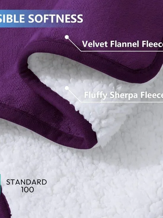 Smiry Waterproof Dog Blanket, Purple, 32x40, Sherpa Pet Throw, NWT