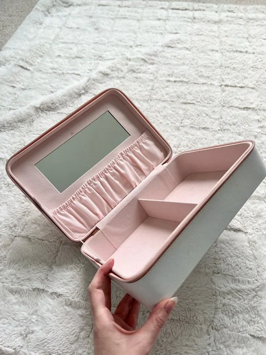 Ulta Pink and White Makeup Organizer Zipper