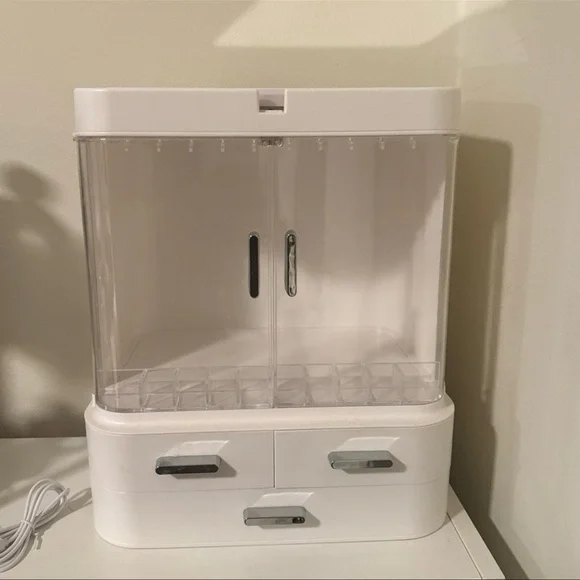 White Storage Organizer with Drawers