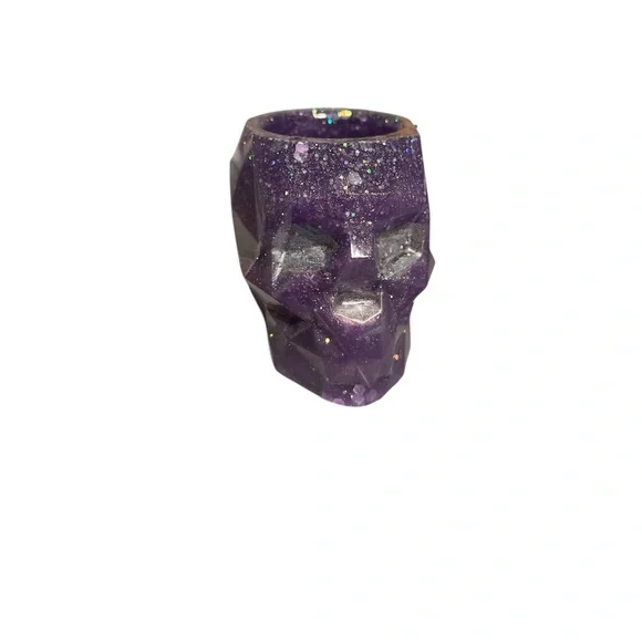 Resin Skull Makeup Holder **Multiple available** Handcrafted